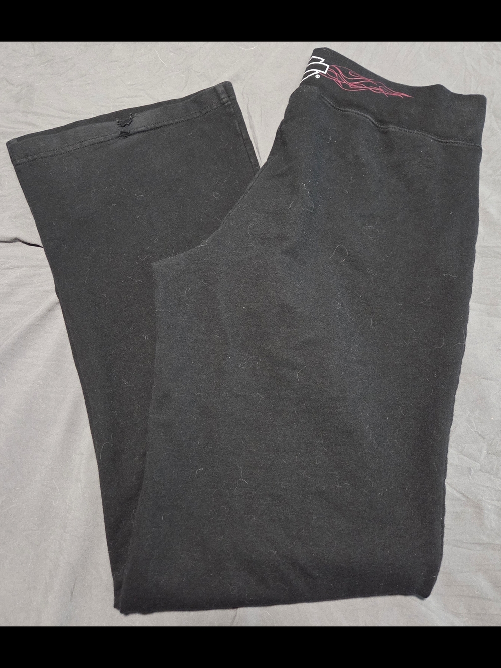 Harley-Davidson Black Track Pants with Pink Accent